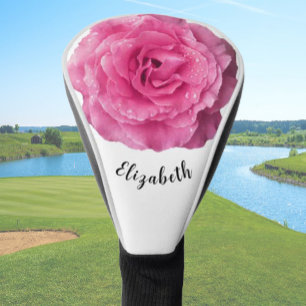 Fun floral personalized gift for her custom name golf head cover