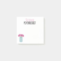 Fun Floral School Psychologist's Post-it Notes