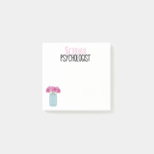 Fun Floral School Psychologist's Post-it Notes