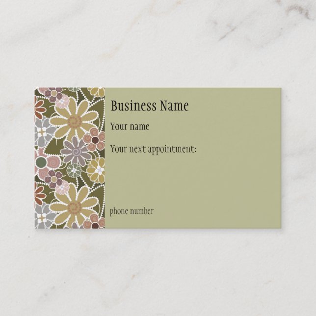 Fun Florals Appointment Card (Front)