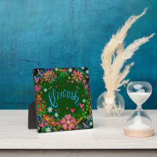 Fun Flourish Pretty Floral Whimsical Inspiration Plaque