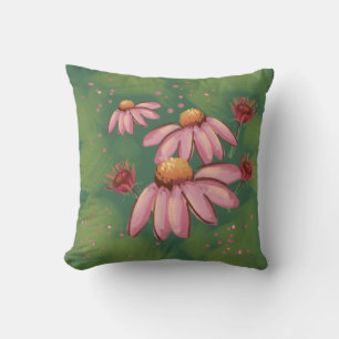 Fun Flower Coussin en Pinks & Greens - Echinacea