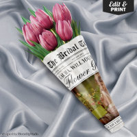 Fun Flower Girl Proposal Newspaper Flower Bouquet