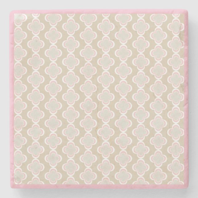 Fun Flower Print Stone Coaster (Front)