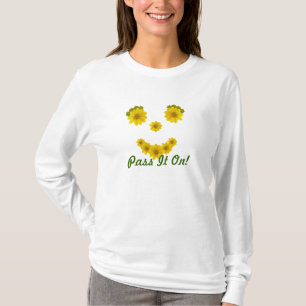Fun Flower Smile Photos Template T-Shirt
