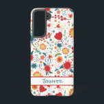 Fun Flowers Customized Floral Girly Cute Hearts Samsung Galaxy Case<br><div class="desc">This cheerful and colourful Inspirivity cell phone case will be the perfect addition to your phone. The fun,  bright coloured flowers are perfect for any age,  and the name personalized case will never get misplaced. For more of my daily inspirational artwork,  check out my Facebook and Instagram pages.</div>