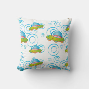 Fun Flying UFO Throw Pillow