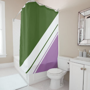 Fun Forest Green Lavender White Racing Stripes