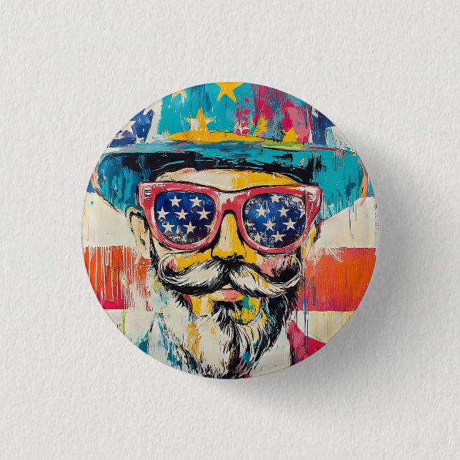 Fun Fourth of July  1 Inch Round Button (Front)