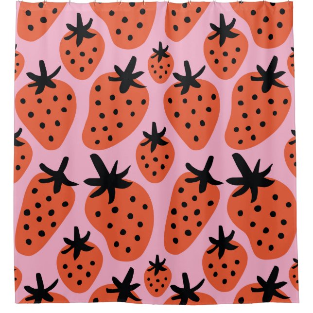 Fun freehand drawing strawberry seamless pattern d (Front)