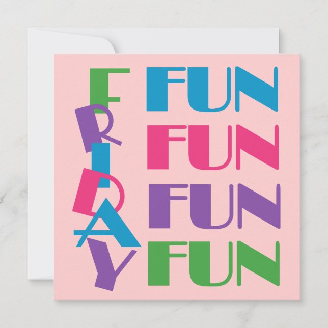 Fun Friday Sleepover or Slumber Teen Birthday Invitation (Front)