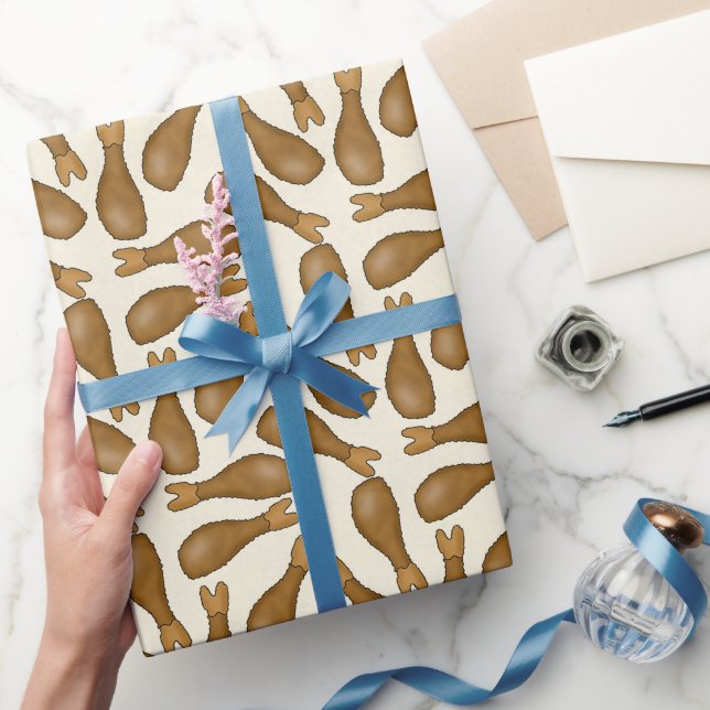 Fun Fried chicken pattern wrapping paper (Gifting)