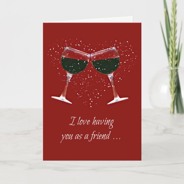 Fun Friendship Wine Lover's Card (Front)