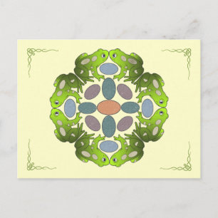 Fun Frog Mandala Postcard