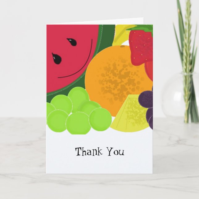 Fun Fruit Explosion Thank You Card (Front)
