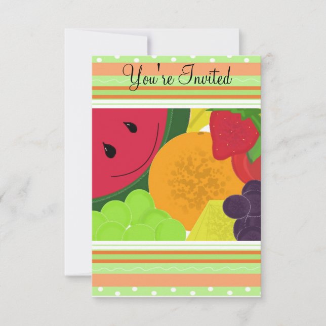 Fun Fruit Party Invitation (Front)