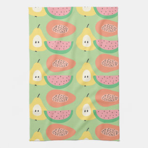 Fun Fruit Pattern Kitchen Towel