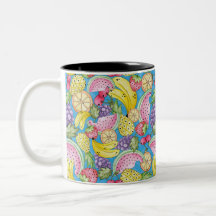 Fun Fruits Line Mug