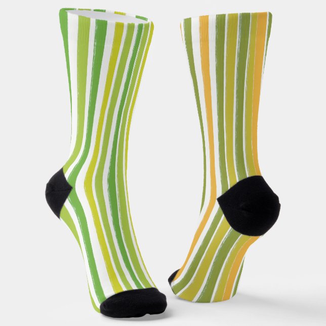 Fun Fruity Stripe Odd Socks  (Angled)