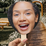Fun Full Face Close Up Selfie Photo Hand Fan<br><div class="desc">Funny full face photo party fan.  Personalize it by adding a 1x1 square photo of yourself or the gift recipient.  Unisex for men and for women. Suitable for kids and adults.</div>