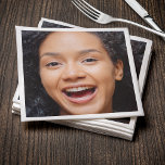Fun Full Face Close Up Selfie Photo Napkin<br><div class="desc">Funny full face photo birthday party napkins.  Personalize it by adding a 1x1 square photo of yourself or the gift recipient.  Unisex for men and for women. Suitable for kids and adults.</div>