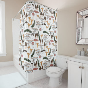 Fun Fungi Mushroom Fern Pattern  