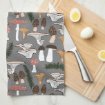 Fun Fungi Mushroom Fern Pattern Kitchen Towel<br><div class="desc">Hope you like this design. Add your own text. Check my shop for more matching items like bath towels,  blankets,  pillows,  stickers,  mugs,  cards,  tissue paper as well as other patterns. 
Thanks for shopping with me! if you'd like something custom let me know!</div>