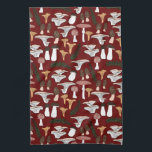 Fun Fungi Mushroom Fern Pattern Kitchen Towel<br><div class="desc">Hope you like this design. Add your own text. Check my shop for more matching items like bath towels,  blankets,  pillows,  stickers,  mugs,  cards,  tissue paper as well as other patterns. 
Thanks for shopping with me! if you'd like something custom let me know!</div>