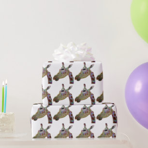 Fun funky colourful Giraffe  Wrapping Paper