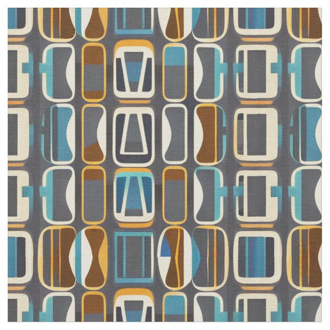 Fun, Funky Mid Century Modern Fabric (Close Up)