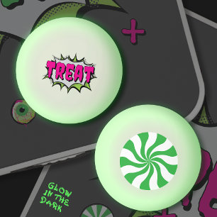 Fun Funky Peppermint Candy ‘Treat’ Customizable  Ping Pong Ball