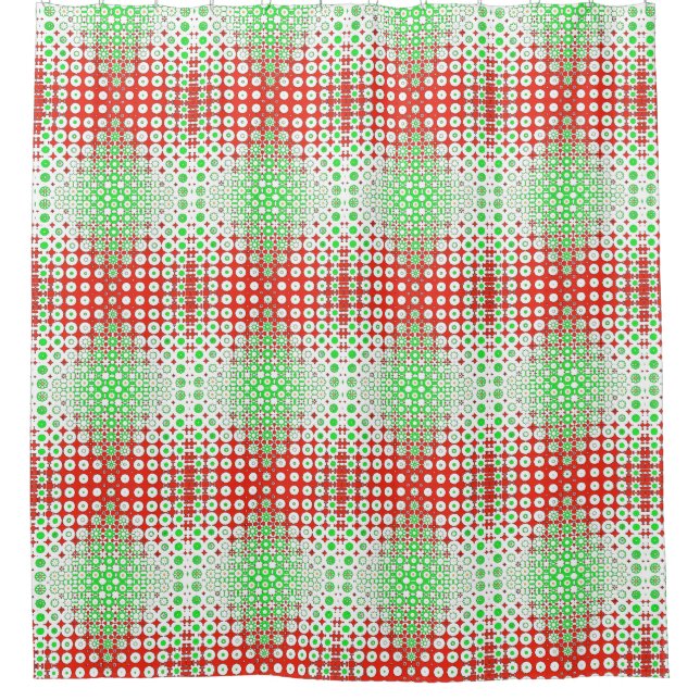Fun, funky retro green, red, yellow pattern (Front)