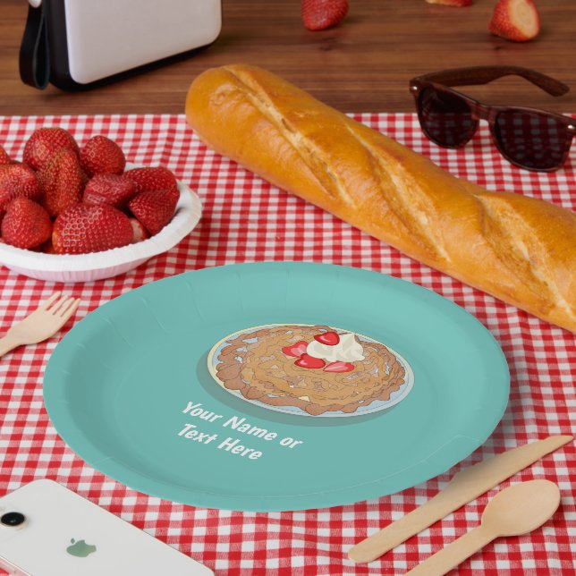 Fun Funnel Cake - Fairground Theme - custom event Paper Plate (Picnic)