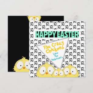 Fun Funny “Happy Easter You Crazy Chickens” Holiday Card