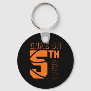 Fun Game On 5th Grade Basketball First Day Of Scho Keychain