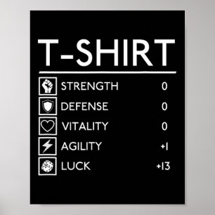 Fun Gamer Fantasy Level Up Rpg Game Teeshirt Poster