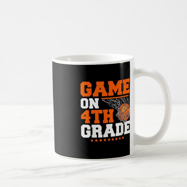 Fun Games On Fourth Grade Basketball First Day Of  Coffee Mug (Right)