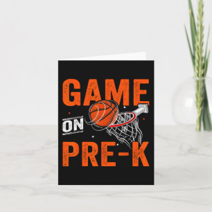Fun Games On Pre-K Basketball First Day Of School Card