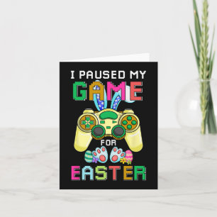Fun Gaming Bunny Gamer Egg Easter Day Boys Kids Me Card