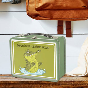 Fun, Gator custom kids Lunchbox