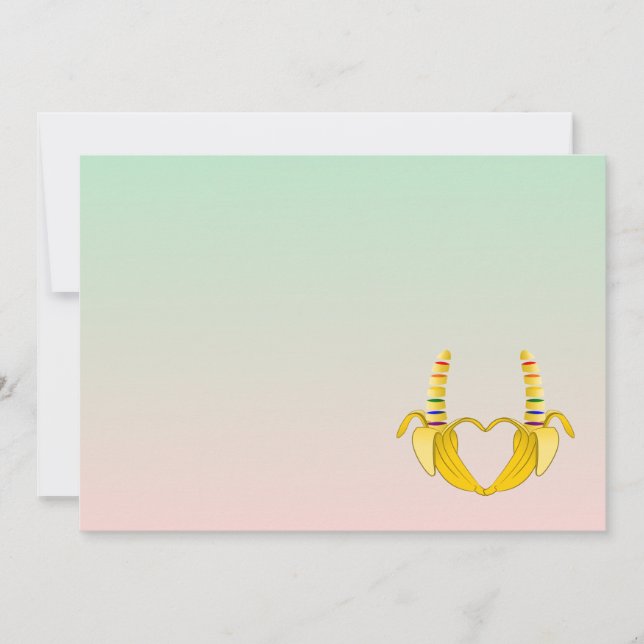 Fun Gay Banana Heart Wedding (Front)