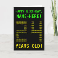 Fun, Geeky, Nerdy "24 YEARS OLD!" Birthday Card