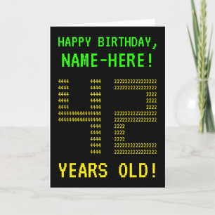 Fun, Geeky, Nerdy "42 YEARS OLD!" Birthday Card