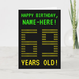 Fun, Geeky, Nerdy "69 YEARS OLD!" Birthday Card