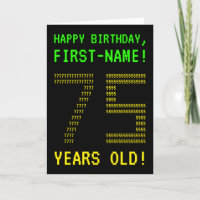 Fun, Geeky, Nerdy "75 YEARS OLD!" Birthday Card