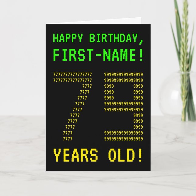 Fun, Geeky, Nerdy "79 YEARS OLD!" Birthday Card (Front)