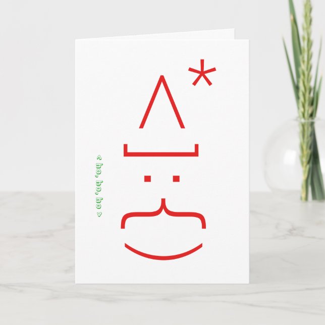 Fun Geeky Nerdy Techy Santa Christmas Holiday Card (Front)