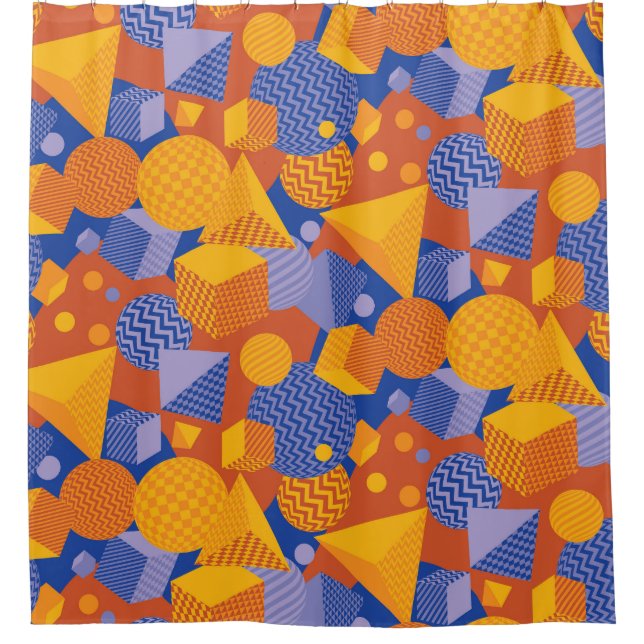 Fun Geometric Orange Violet Pattern (Front)