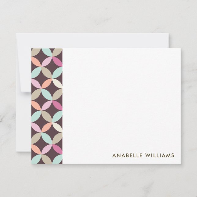 Fun Geometric Pattern Flat Thank You Note Cards (Front)