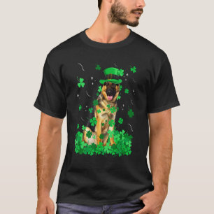 Fun German Shepherd Dog St Patrick S Day Irish Sha T-Shirt